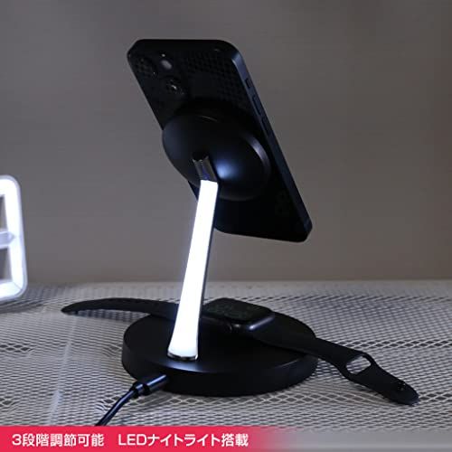 HACRAY 4 in 1 マグネット式 マルチチャージャー スタンド Apple WatchxiPhonexAirPodsxAndroid 置くだけOKpo e 8 b 6 ccdd