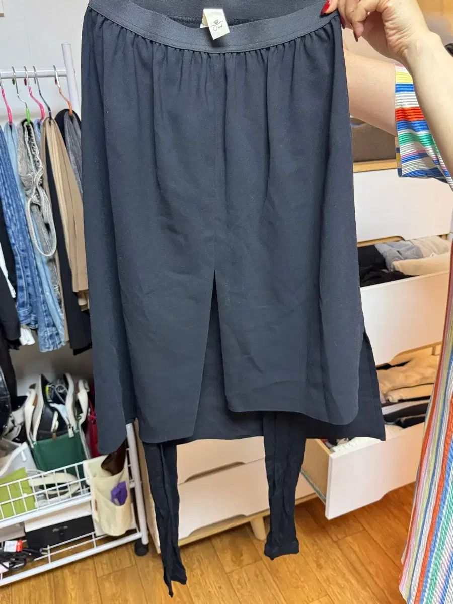 オーズセカンド 服 ブラック プリーツ ロング スカート