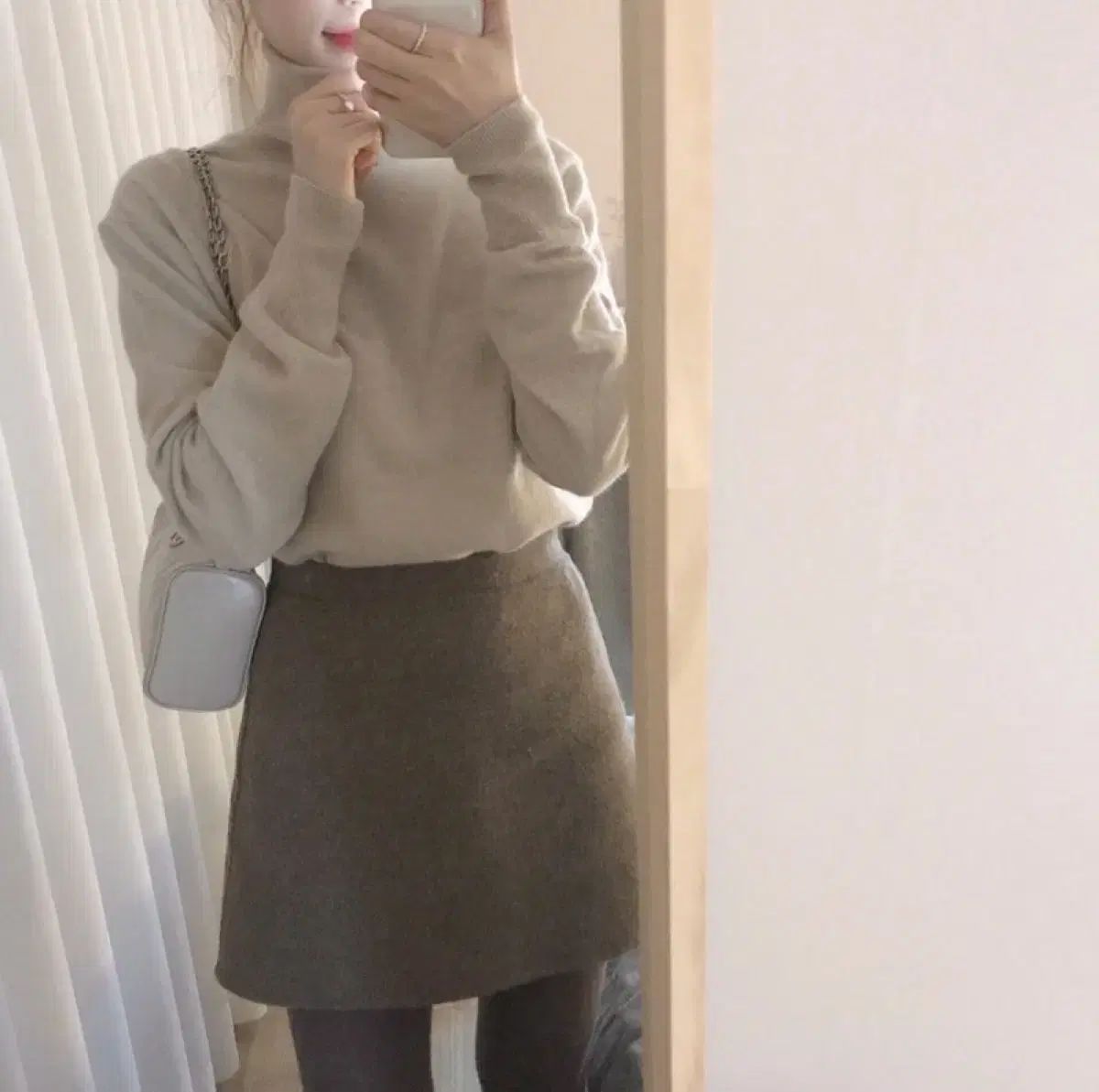 샵엠 shopm POLO タートルネック ベージュ