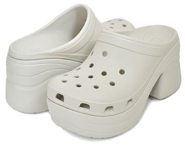 クロックス サイレン クロッグ crocs SIREN CLOG BONE 208547-2y2 ボーン レディース ミュール サンダル 厚底 ベージュ ハイヒール