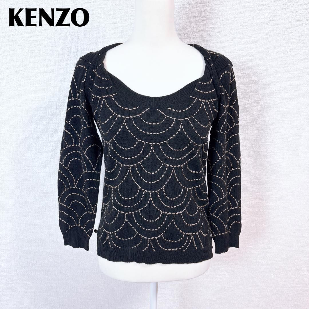 ケンゾー KENZO 長袖ニット M 鱗文