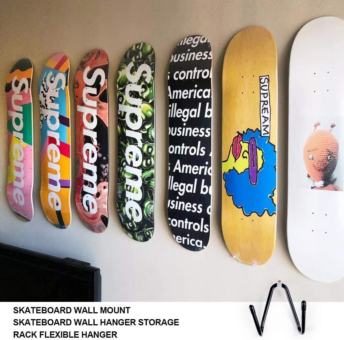 2個セット スケボー 壁掛け スケートボードハンガー スケートボード