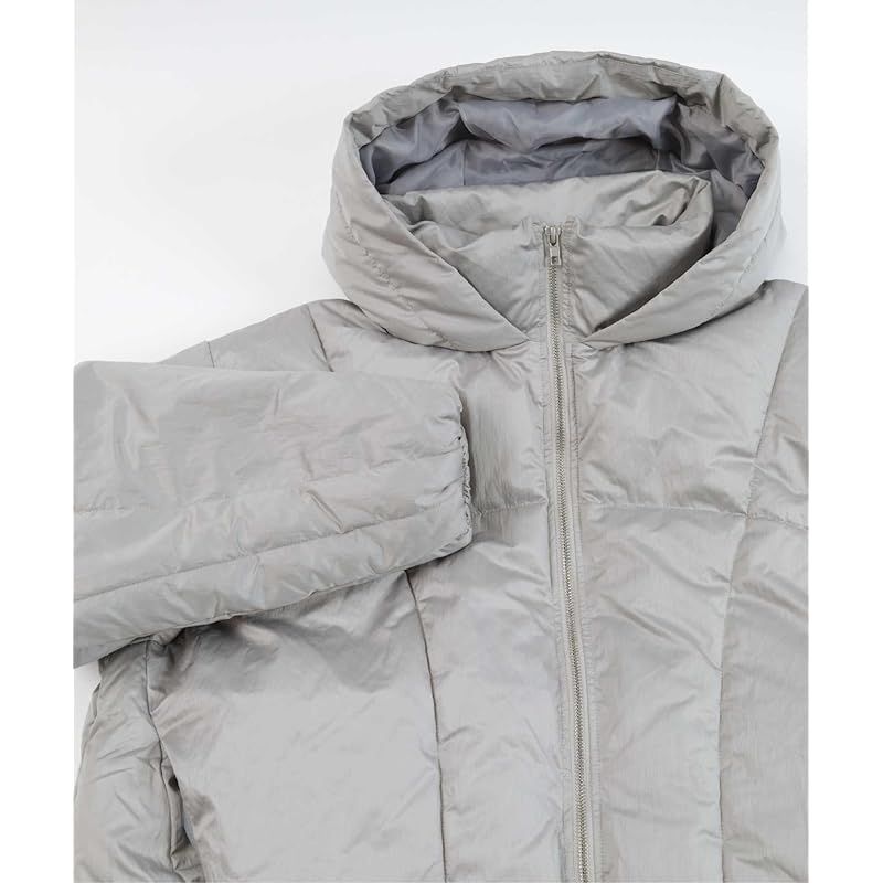  miette 中綿 フード アウター レディース グレー コート ジャケット ファッション