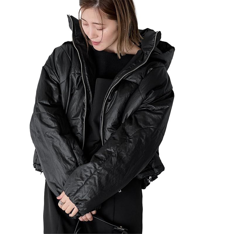 ユアーズ 中綿 フード アウター レディース M ブラック