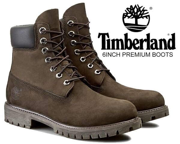 ティンバーランド 6インチ ブーツ Timberland 6INCH PREMIUM BOOTS W/L BROWN NUBACK 10001 ダークチョコレート ヌバック ブラウン メンズ TB010001