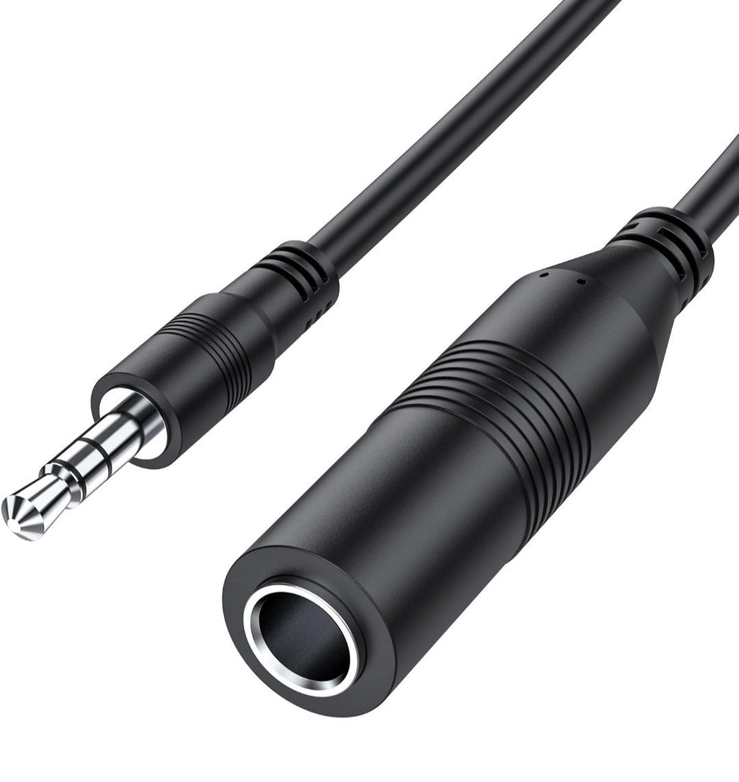 MOSWG 6.35mm mono terminal - 3.5mm 3-pole stereo terminal 6.3mm standard jack headphone conversion plug earphone extension cord, compatible with guitar amplifiers, studio earphones, string instruments, headphones, mixers, pianos, etc. (25cm)