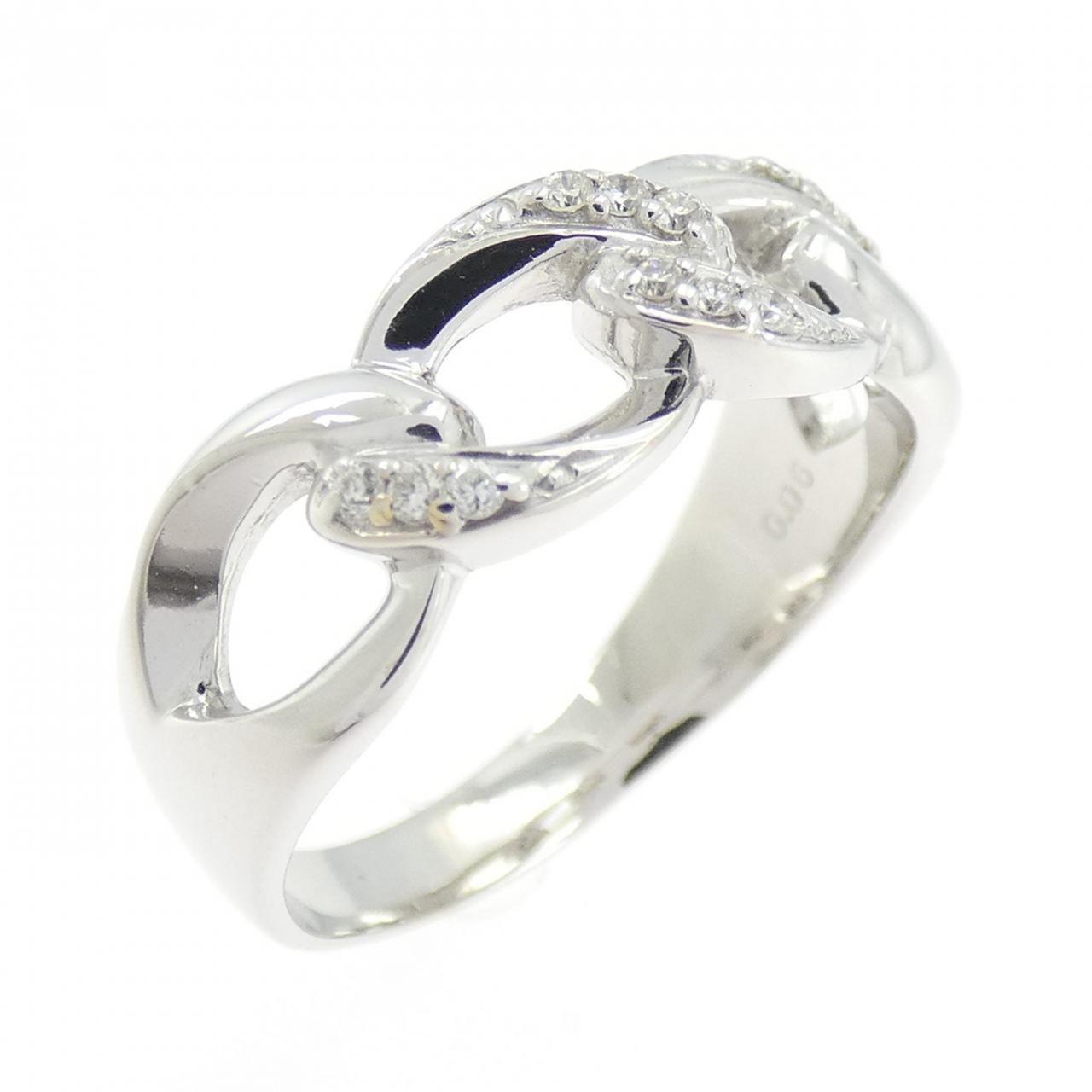 K 18 WG ダイヤモンド リング 0 06 CT