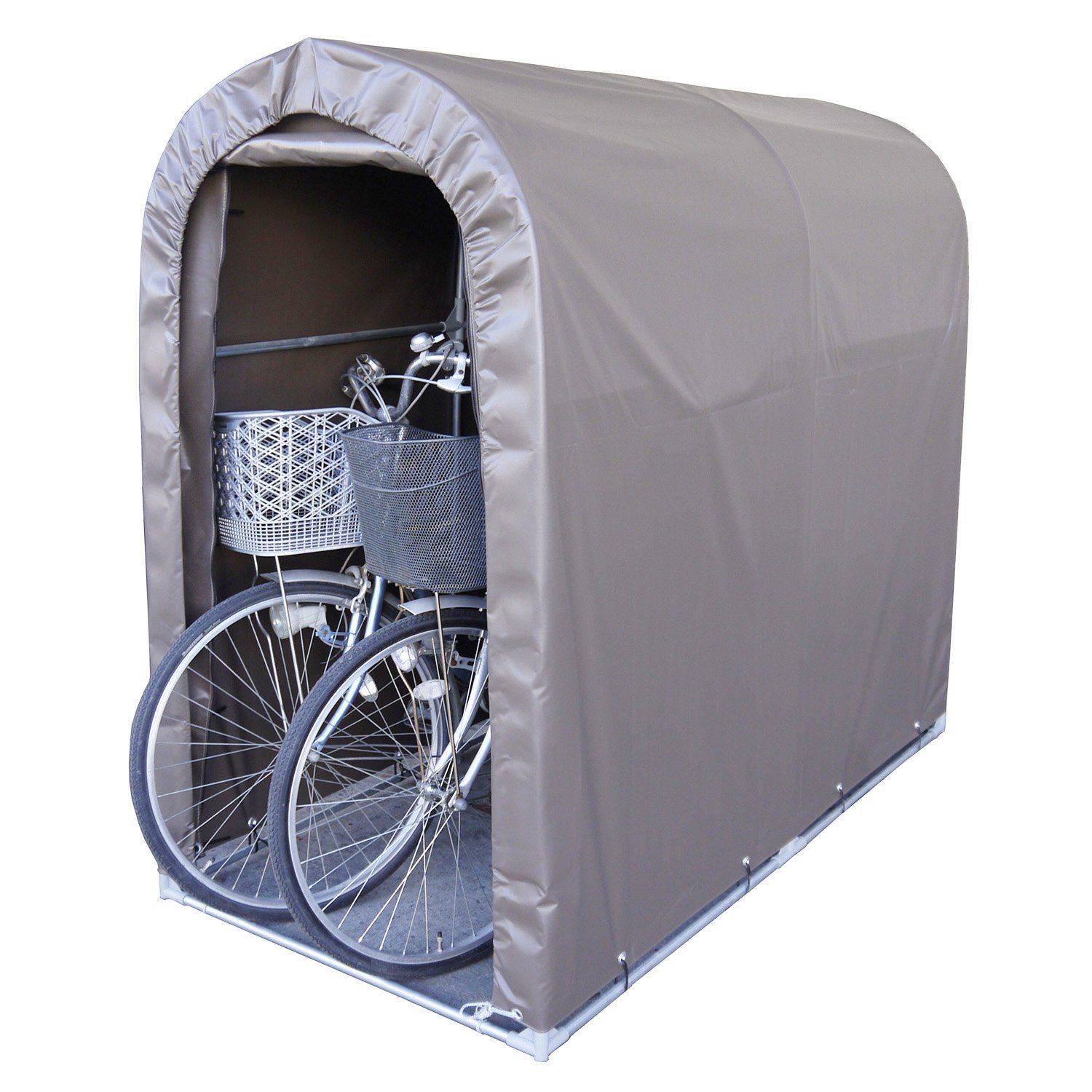  アウトドア バイク 日本製 国産 耐水圧50000 mm 倉庫 収納庫 自転車 2.2×高さ1.65ｍ 1.56×奥行 間口 スーパーブラウン 天幕 2台用SB サイクルハウス Corporation Nan-a その他 住宅設備