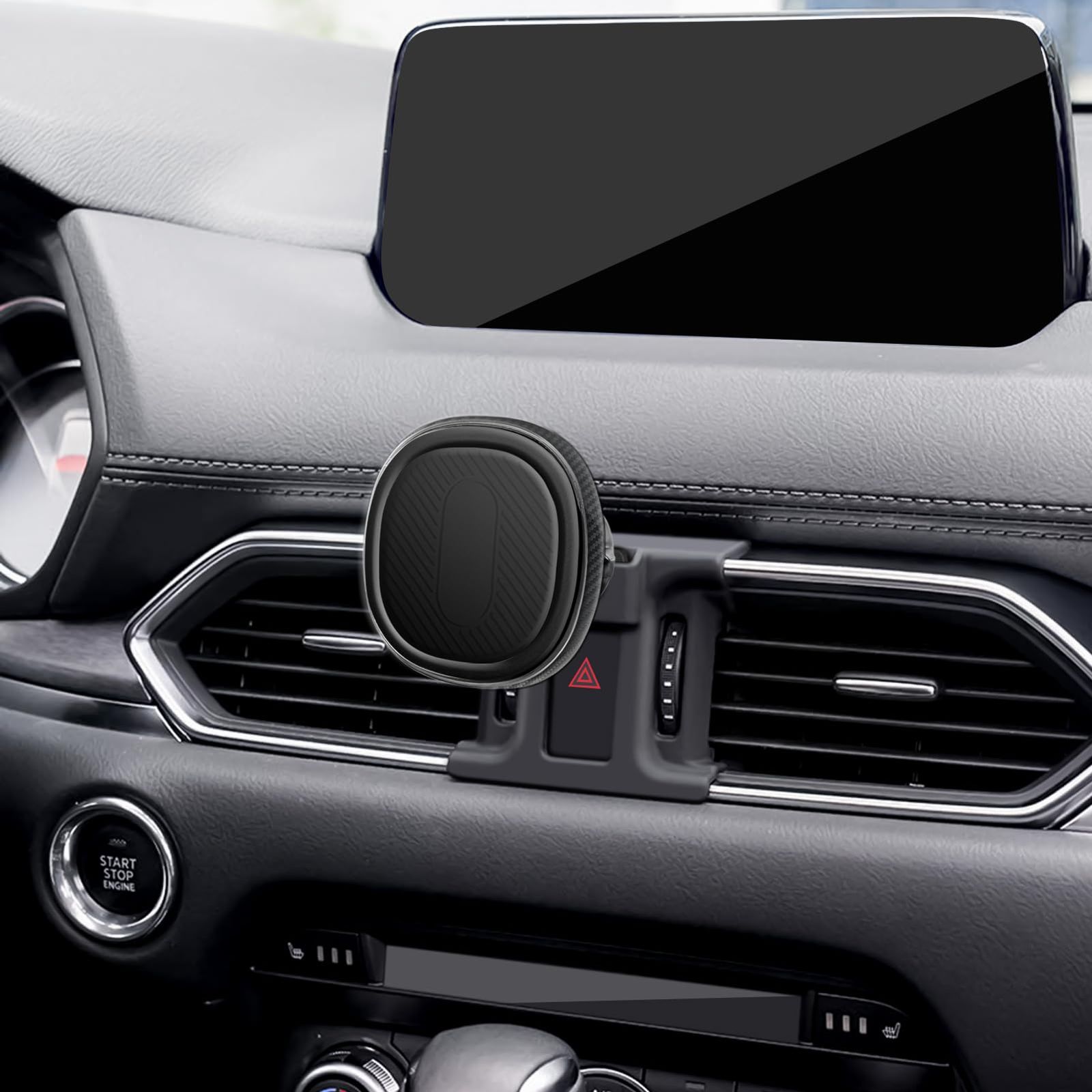 Mengfly 車用携帯電話ホルダー 車用エアベント電話スタンドマウント マツダ CX 5 2025 2021 2020 2019 2018 2017用 自動ダッシュボード 磁気ナビゲーションブラケット iPhone Samsun