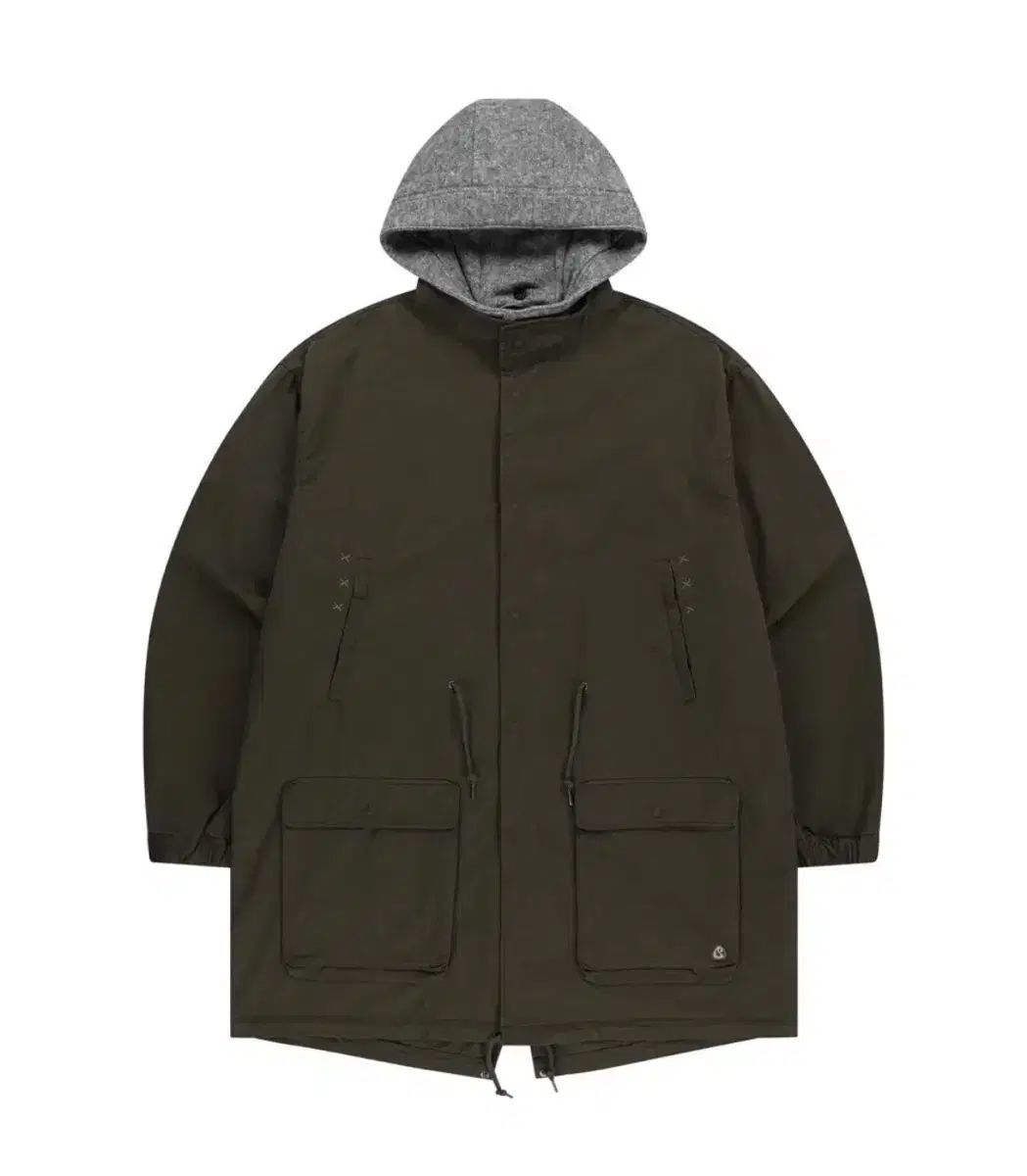 新 ISSEY MIYAKE イッセイミヤケ カーキ マウンテンパーカー フード