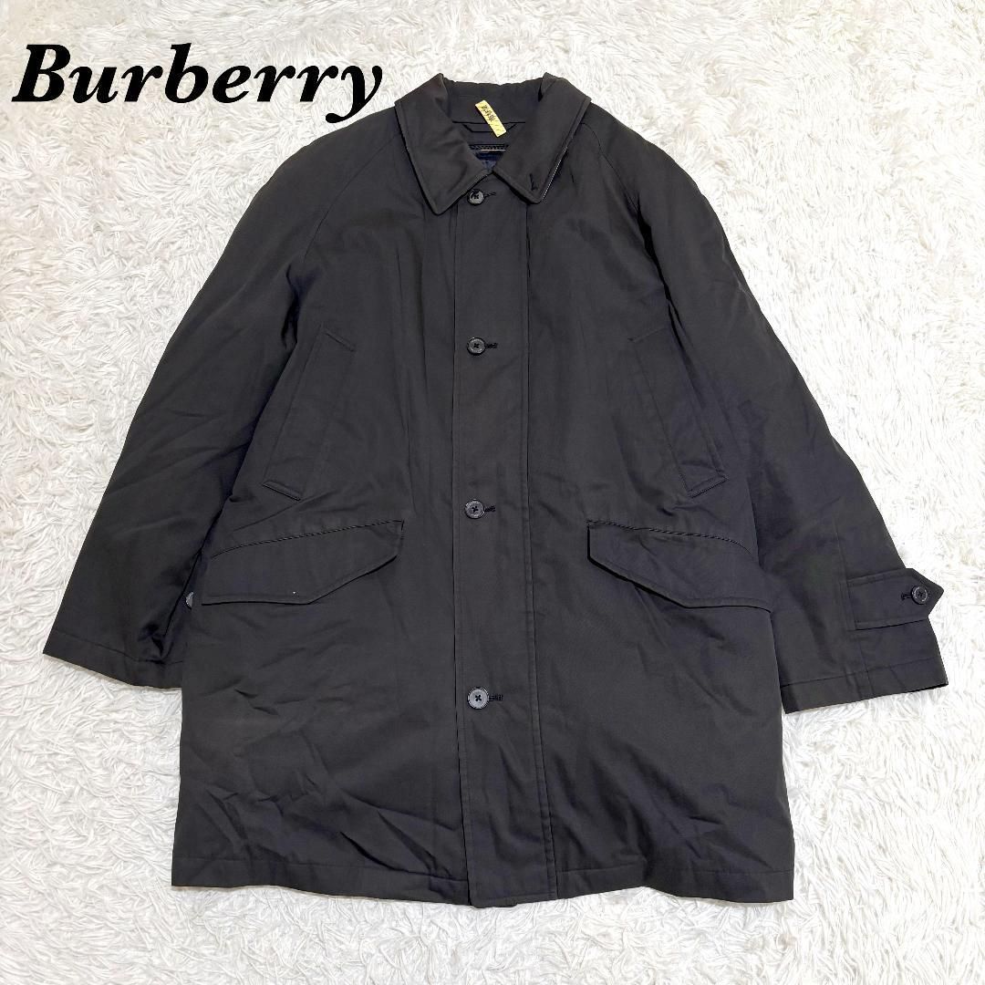 【美品】バーバリーロンドン★ナイロンジャケット　中綿　黒　ノバチェック　Lサイズ バーバリーロンドン ノバチェック中綿ライナー付きナイロンジャケット