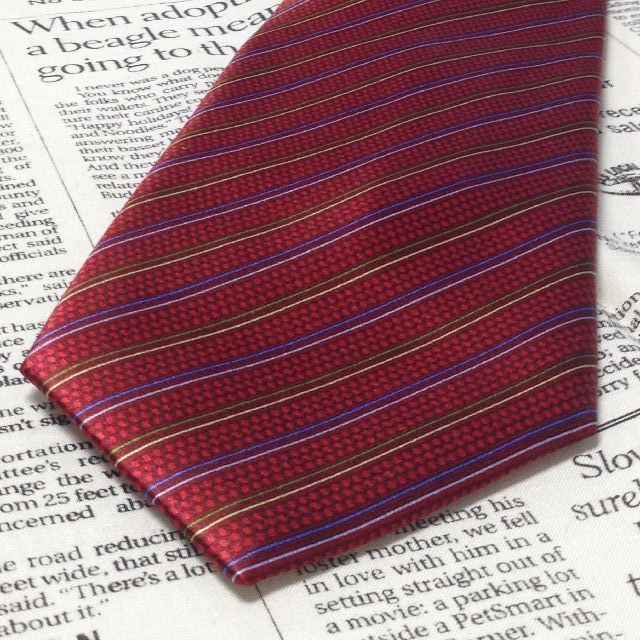 ブリオーニ Brioni 美品 未使用品 微光沢 ネクタイ イタリア製 シルク