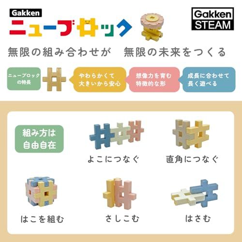 学研 Gakkenニューブロック はじめよう アースカラー セット 対象年齢 1.5歳以上 ブロック15種54パーツ A 11335 m