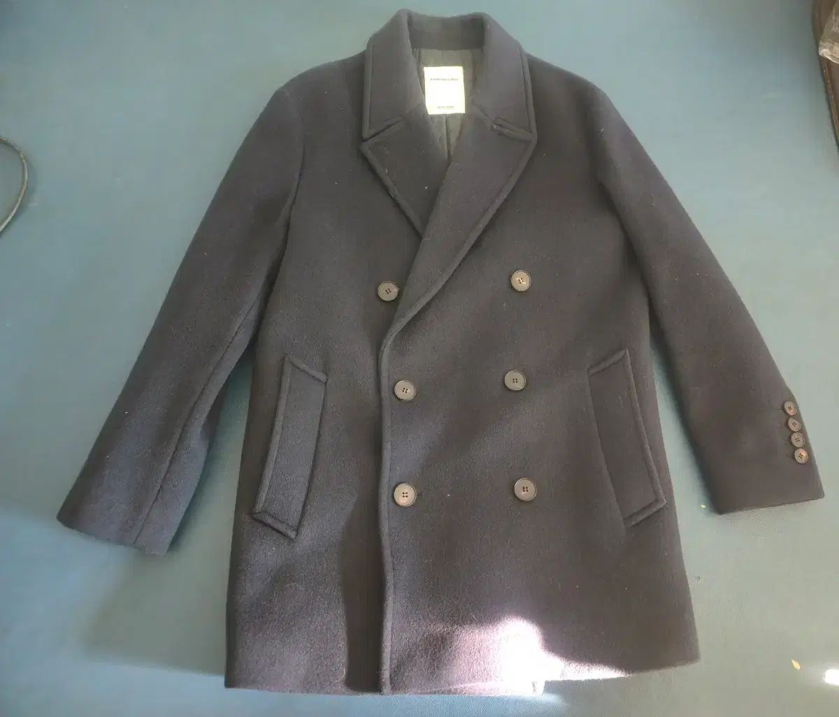 アンダースンベル ネイビー キルティング ダブルコート 105