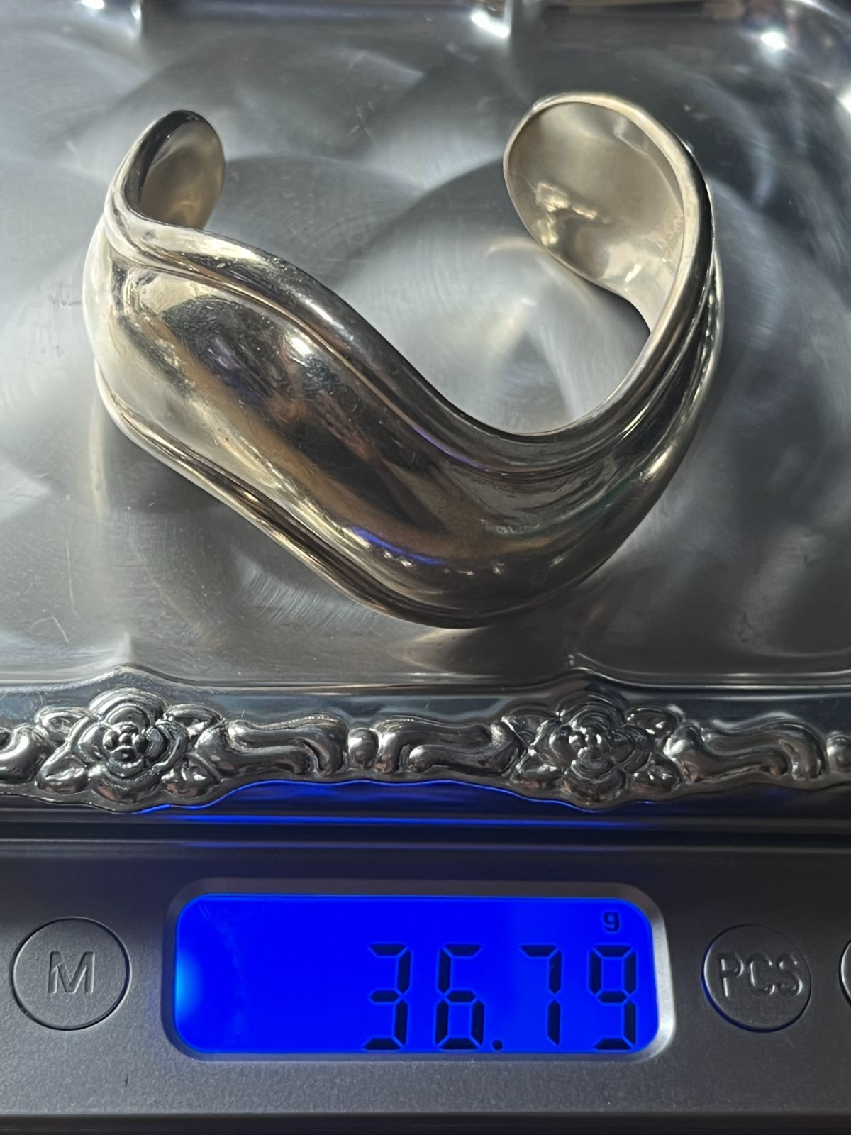 ヴィンテージ ボーンカフブレスレット シルバー925 メキシコ製