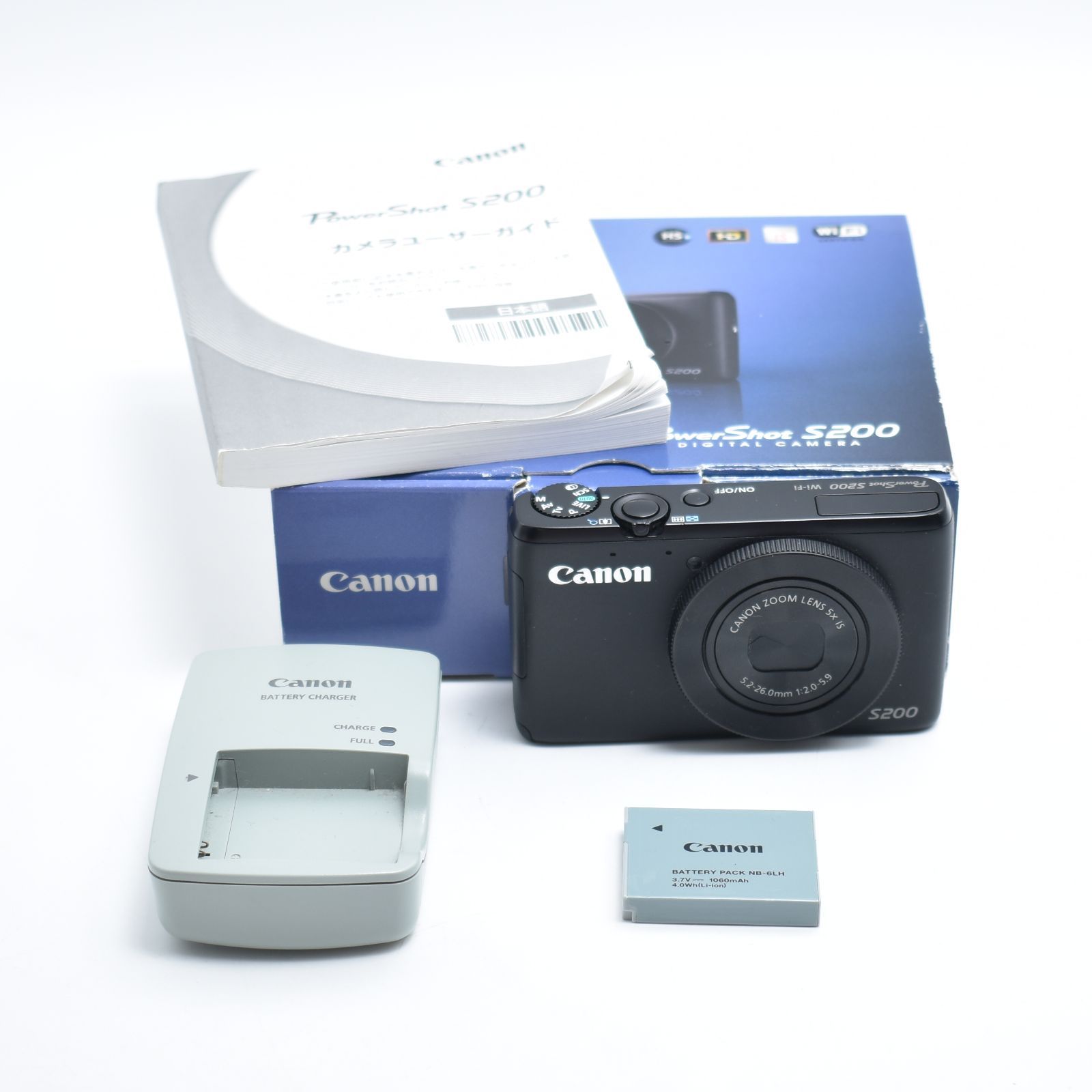 B 10775 Canon デジタルカメラ PowerShot S 200 ブラック F値2 0 広角24 mm 光学5倍ズーム PSS BK