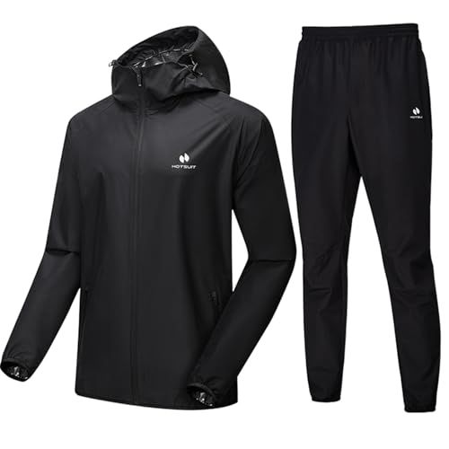 HOTSUIT サウナスーツ 上下セット メンズ 着脱しやすい 大きいサイズススメ 大量発汗 防臭抗菌 洗濯可 着心地良 ランニング ウォーキング トレーニングウェア スポーツウェアpo 9 e 463 baf