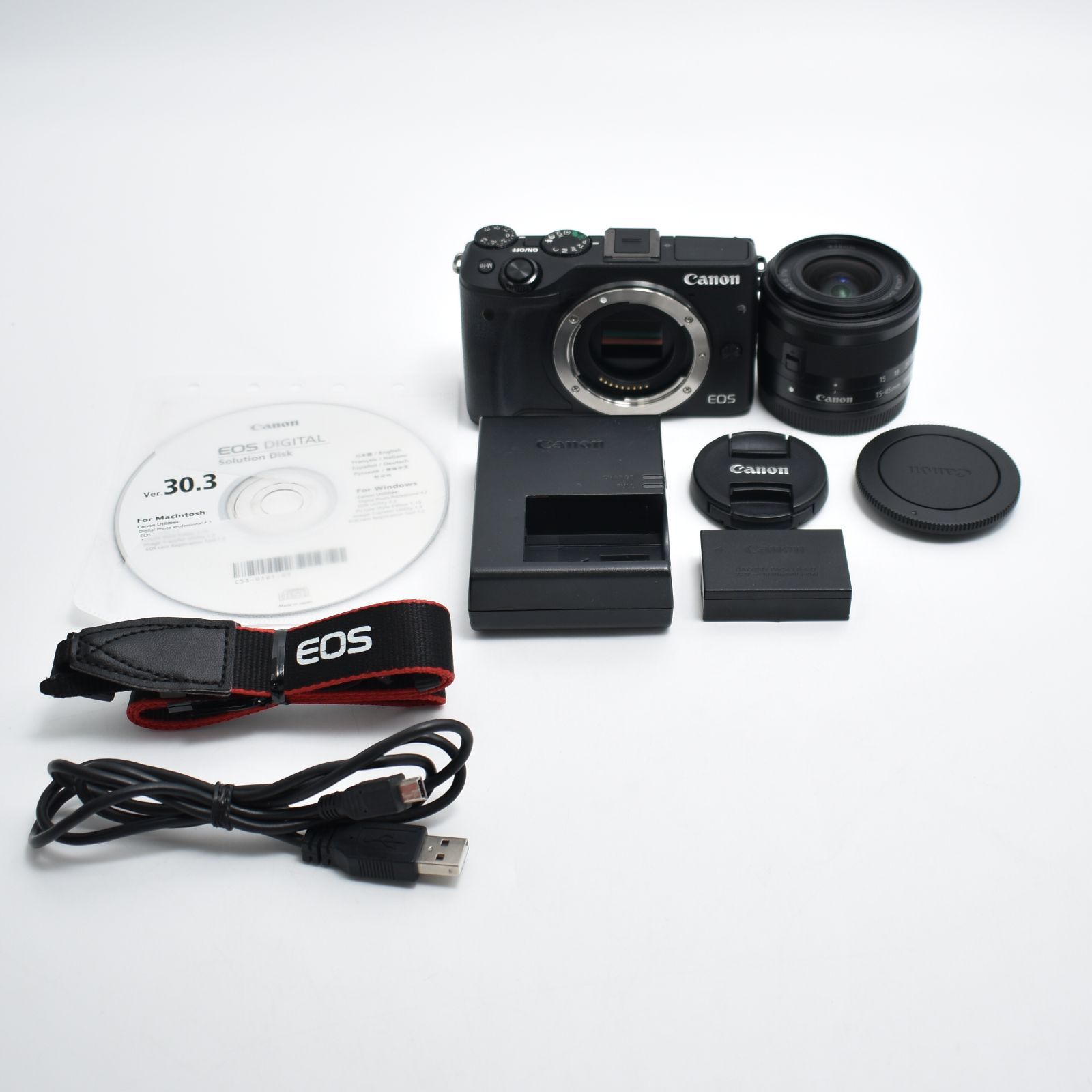 B 10814 Canon ミラーレス一眼カメラ EOS M 3 レンズキット ブラック EF 15 45 mm F 5 6 IS STM 付属 EOSM BK
