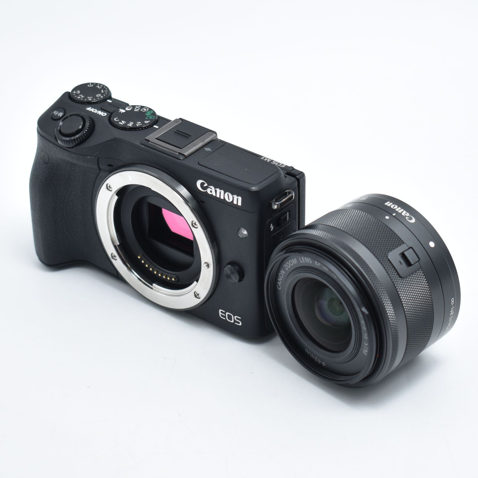 B 10814 Canon ミラーレス一眼カメラ EOS M 3 レンズキット ブラック EF 15 45 mm F 5 6 IS STM 付属 EOSM BK