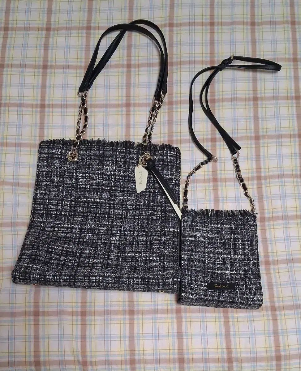 ブランド FORMEL CAMELE ポメルカメレ ツイード ショルダーバッグとクロスバッグ セット