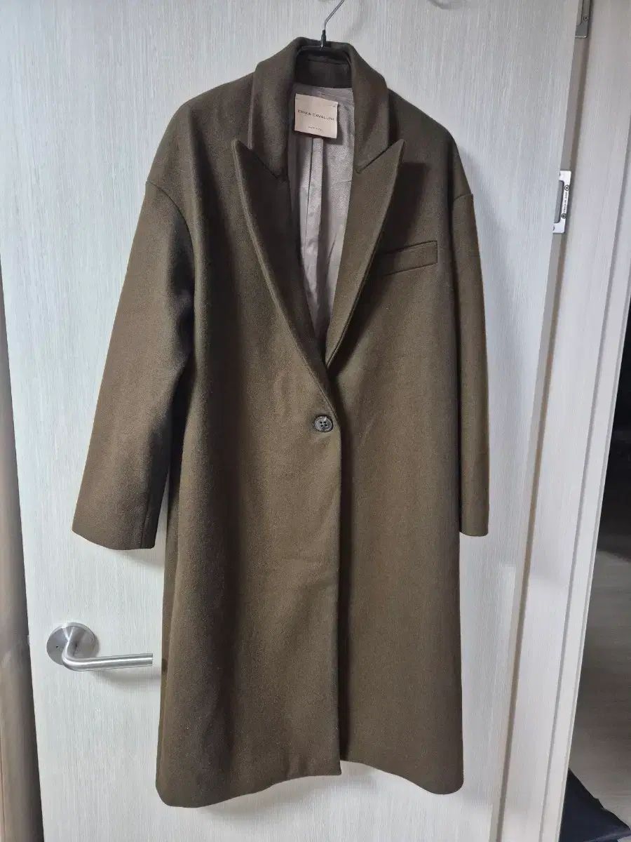 エリカ カヴァリーニ オーバーサイズ コート カーキ 40 レディース