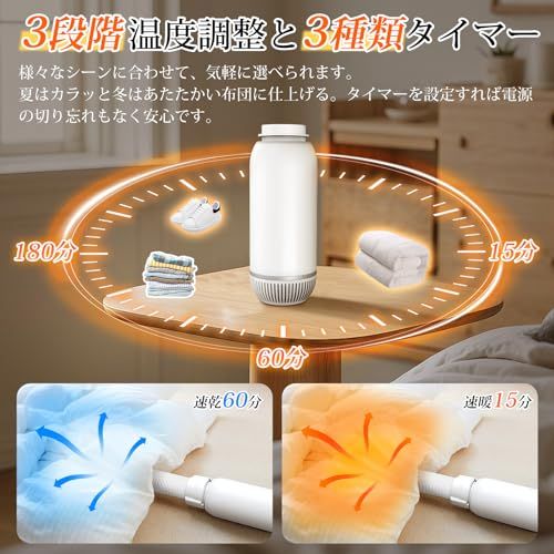 YOIIYO 布団乾燥機 小型 一台4役乾燥セット ふとん乾燥機 ダニ退治 持ち運び 収納便利 軽量 靴乾燥機 衣類乾燥機 梅雨 湿気 花粉 黄砂対策 温風機能 速暖 寒さ対策 部屋干し コンパクト 省エネ ハンディサイズでパワフ 9444 df 1 b