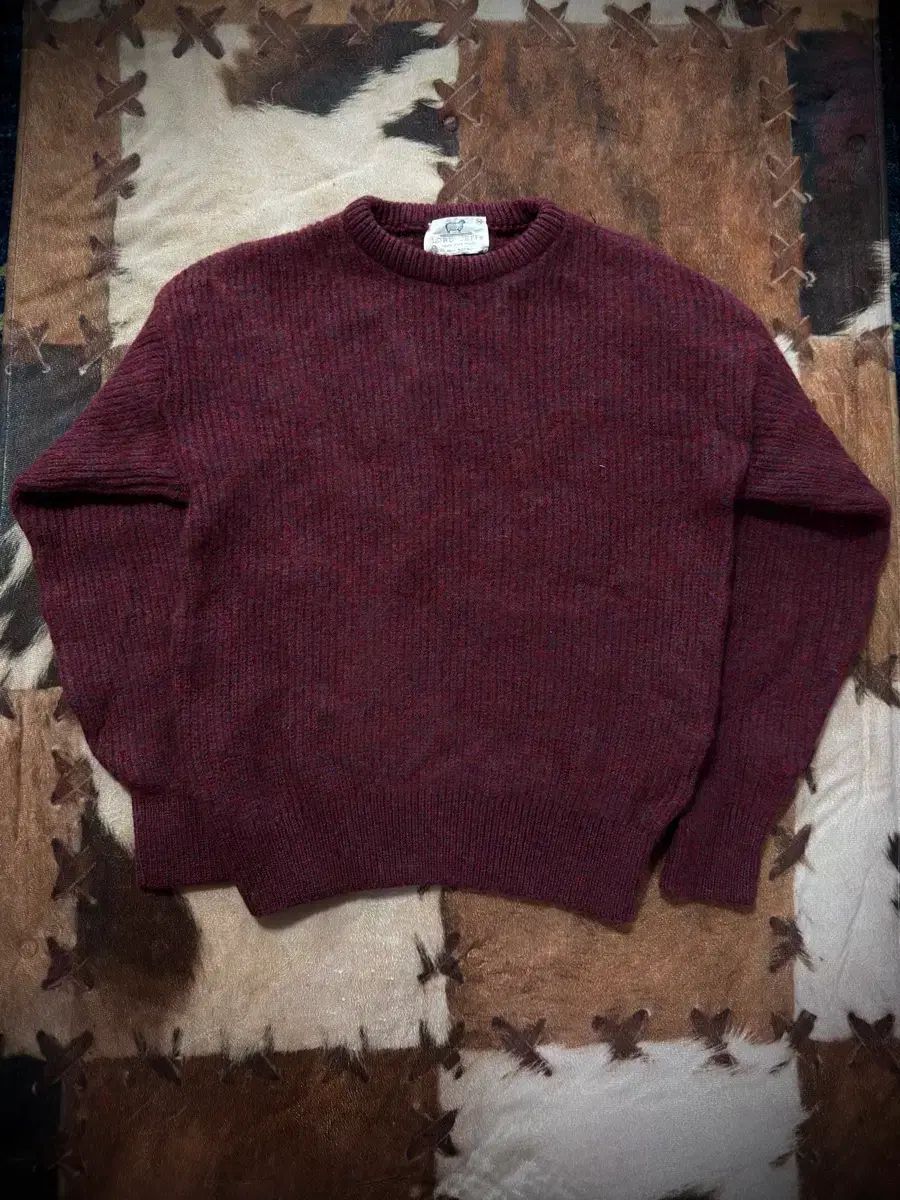 80 s USA Load Jeff パイン ウール メランジ ニット セーター