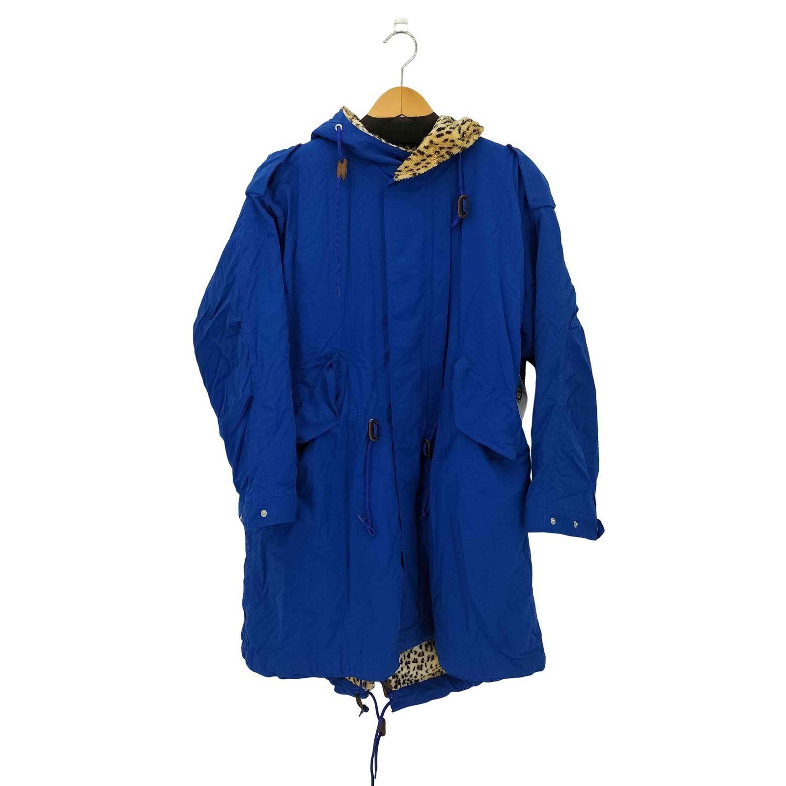 フィンガリン PHINGERIN 裏ジャガー柄 フーデット ダブルジップ モッズコート メンズ 表記無