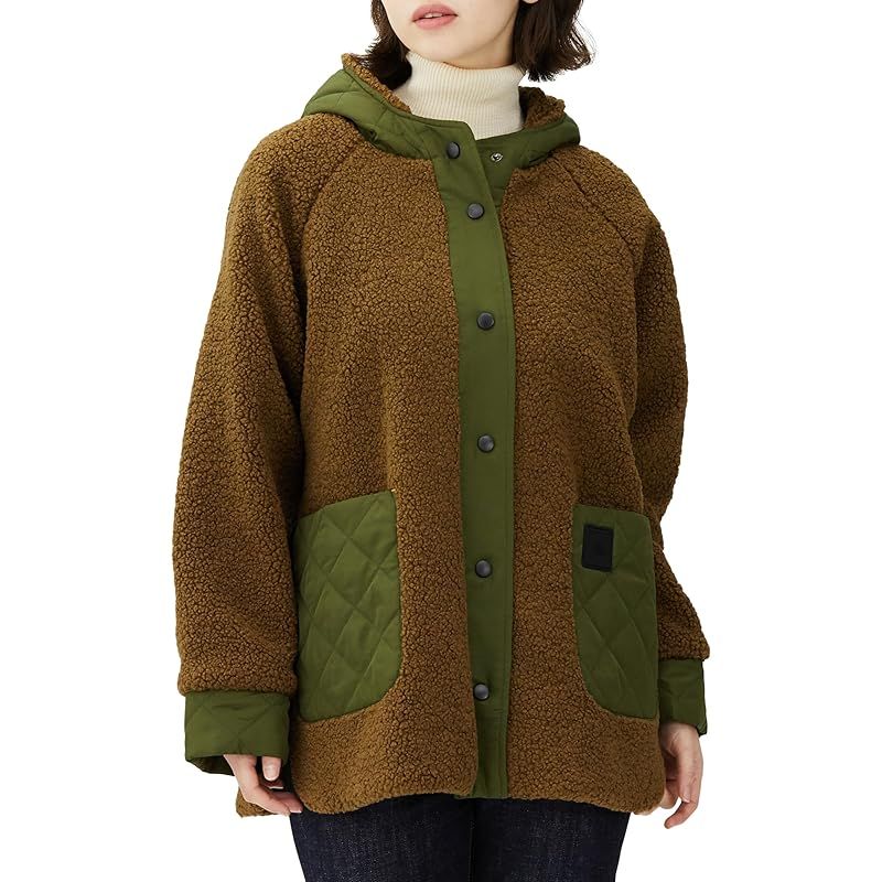 ミーテファブリカ キルティングドッキングボアブルゾン 品番4335001 サイズ38 色番340 ブラウンM