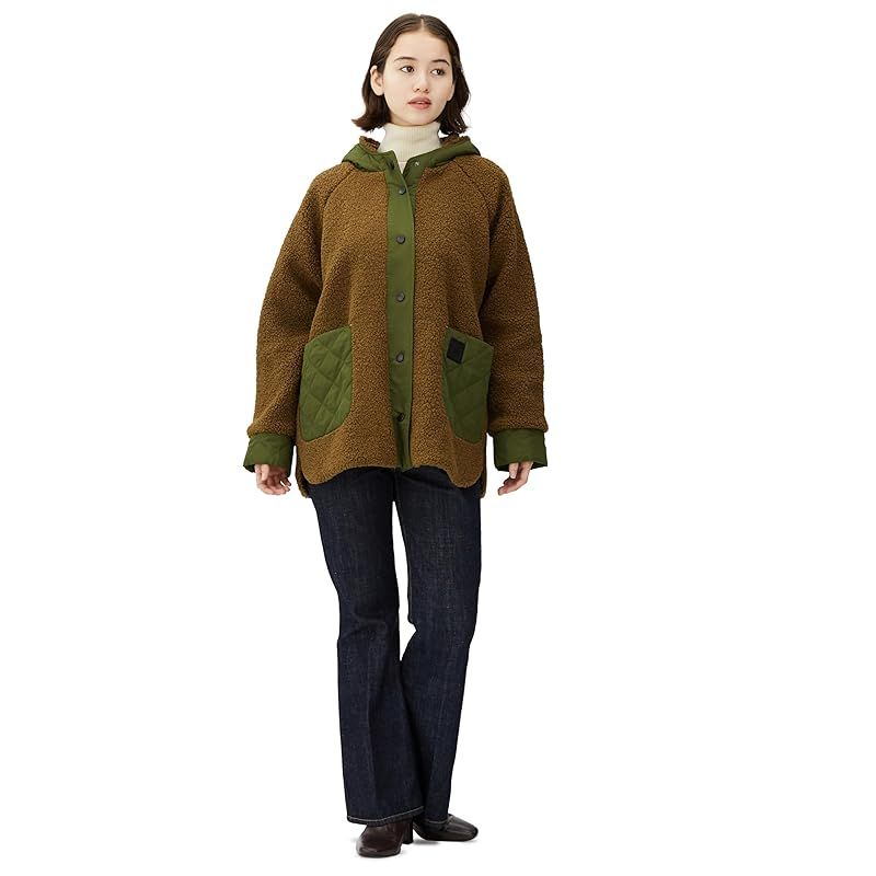 ミーテファブリカ キルティングドッキングボアブルゾン 品番4335001 サイズ38 色番340 ブラウンM