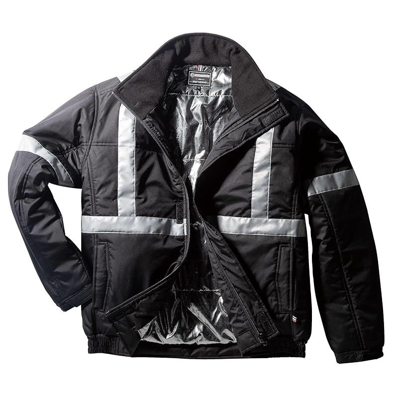 防寒ジャンパー 反射テープ 秋冬用 ブラック 54373 49 M