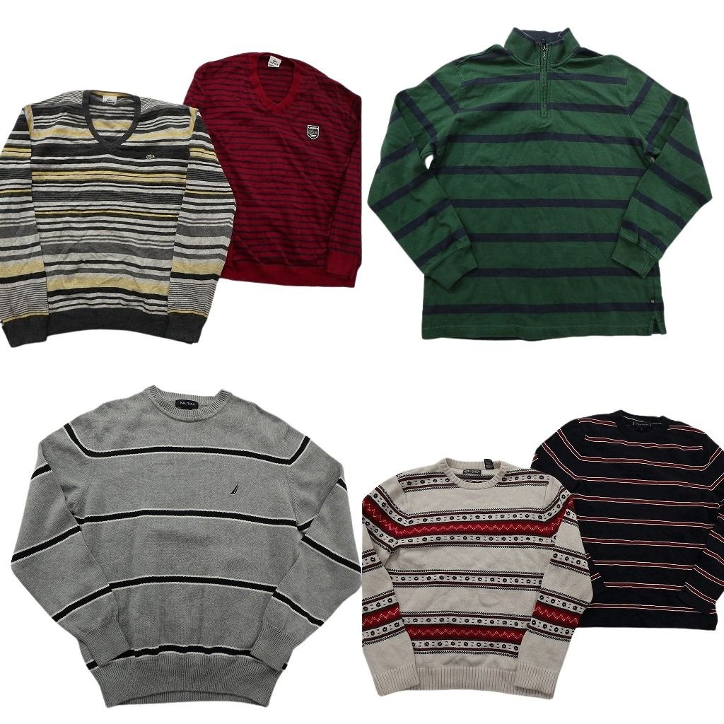 未検品 古着卸 まとめ売り ブランドMIX セーター セット メンズ M ラコステ チャップス トミーヒルフィガー 古着 ND 2587