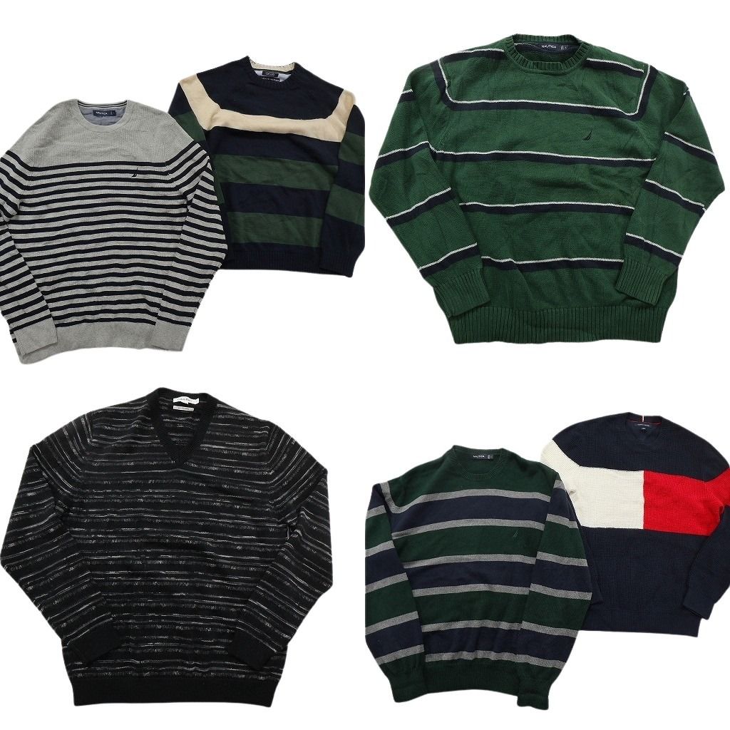 未検品 古着卸 まとめ売り ブランドMIX セーター セット メンズ L カルバンクライン トミーヒルフィガー 古着 ND 2586