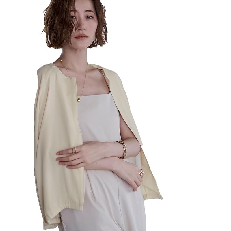 ユアーズ バルーンシルエット クルーネック ブルゾン レディース S アイボリー