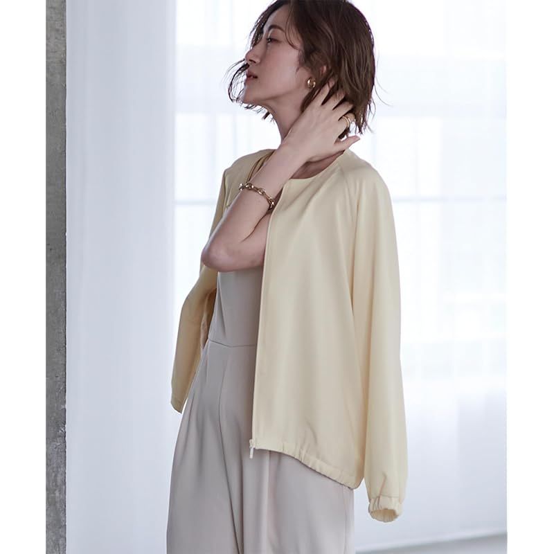 ユアーズ バルーンシルエット クルーネック ブルゾン レディース S アイボリー