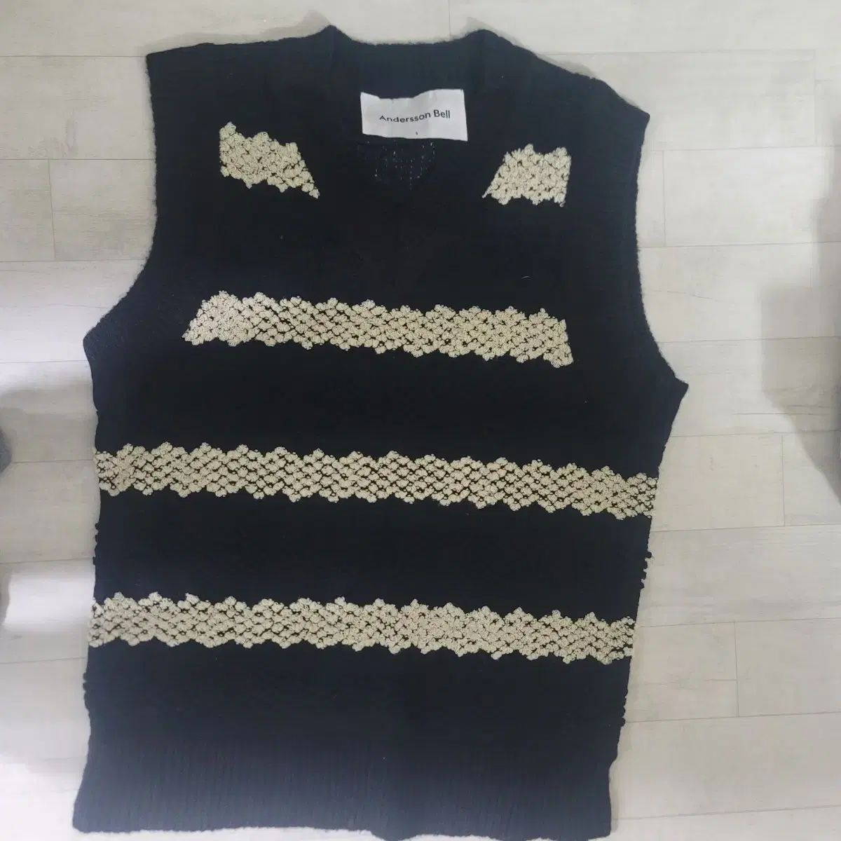 アンダースンベル ヒッピー ロング ニット ベスト S