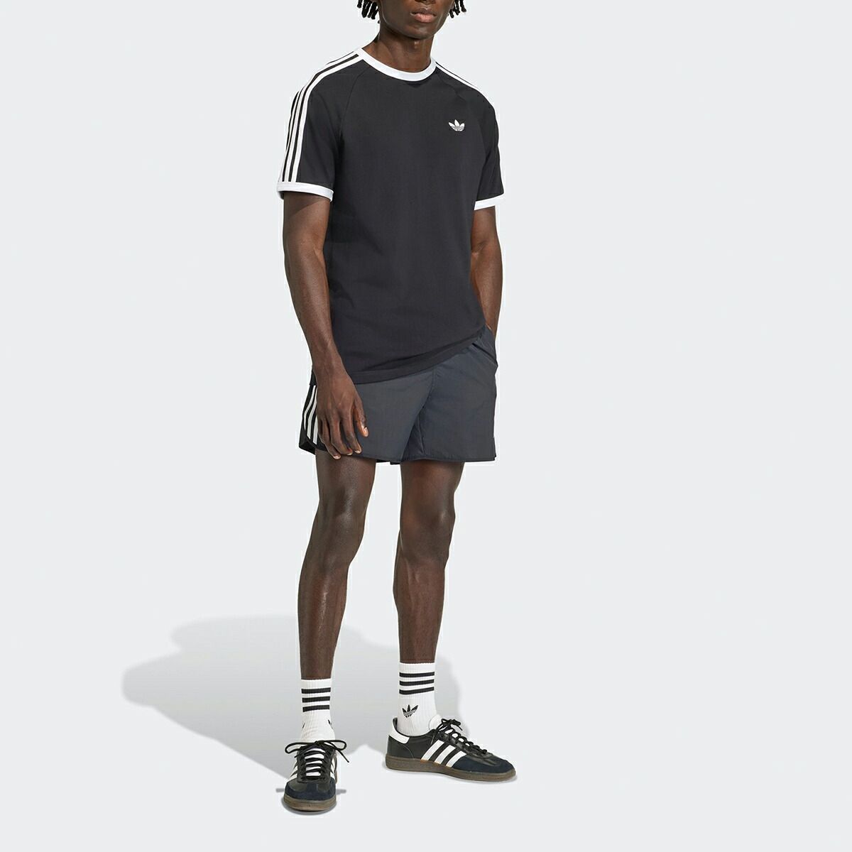 アディダス U スリー ストライプス Tシャツ ブラック adidas U 3-STRIPES TEE BLACK ke3538 ウェア トップス Tシャツ メンズ ウィメンズ ユニセックス ラウンドネック Uネック 