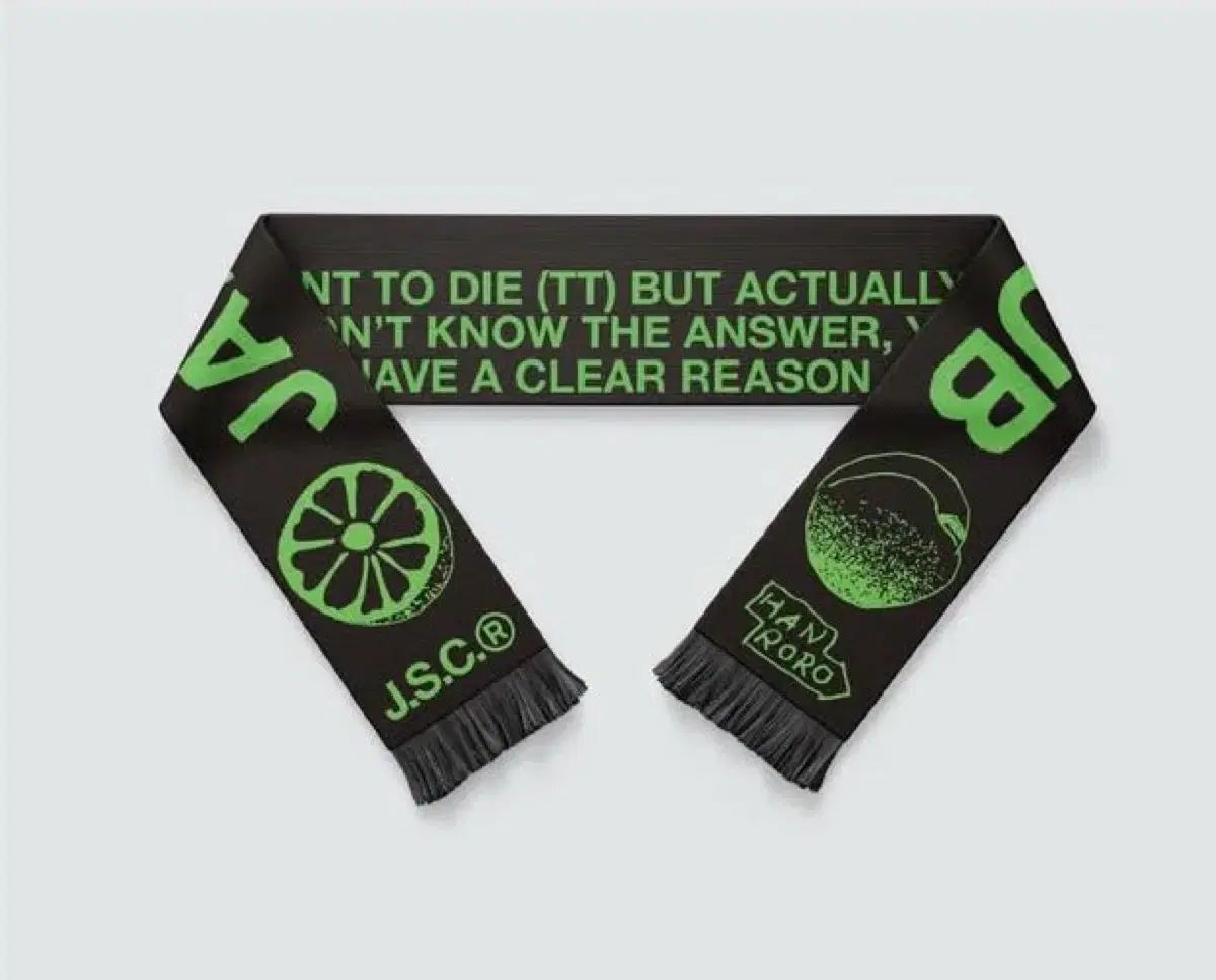 ハンロロ グレープフルーツ アプリコットクラブ マフラー スローガン