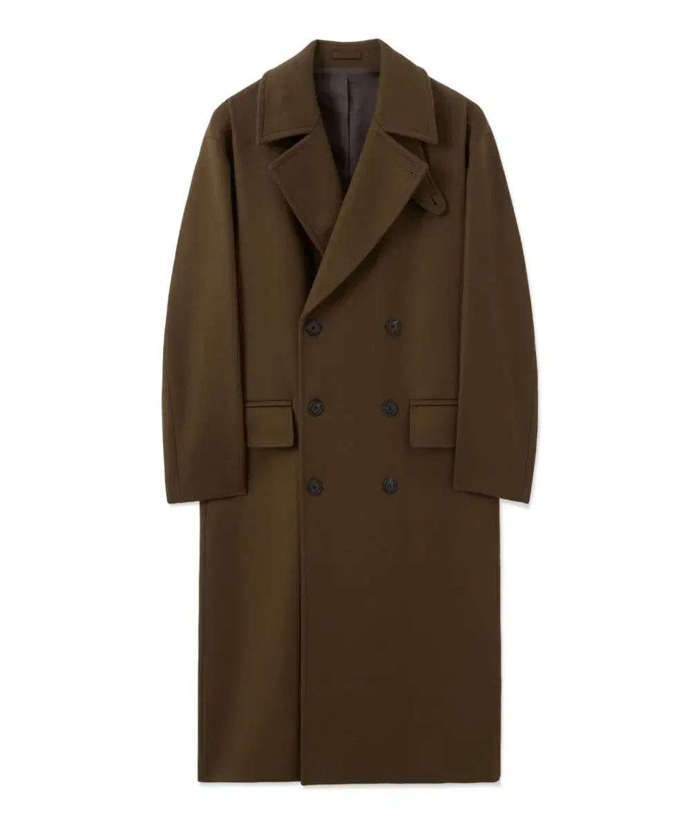 ザ ニットカンパニー カシミア ブレンド ダブルコート ブラウン M