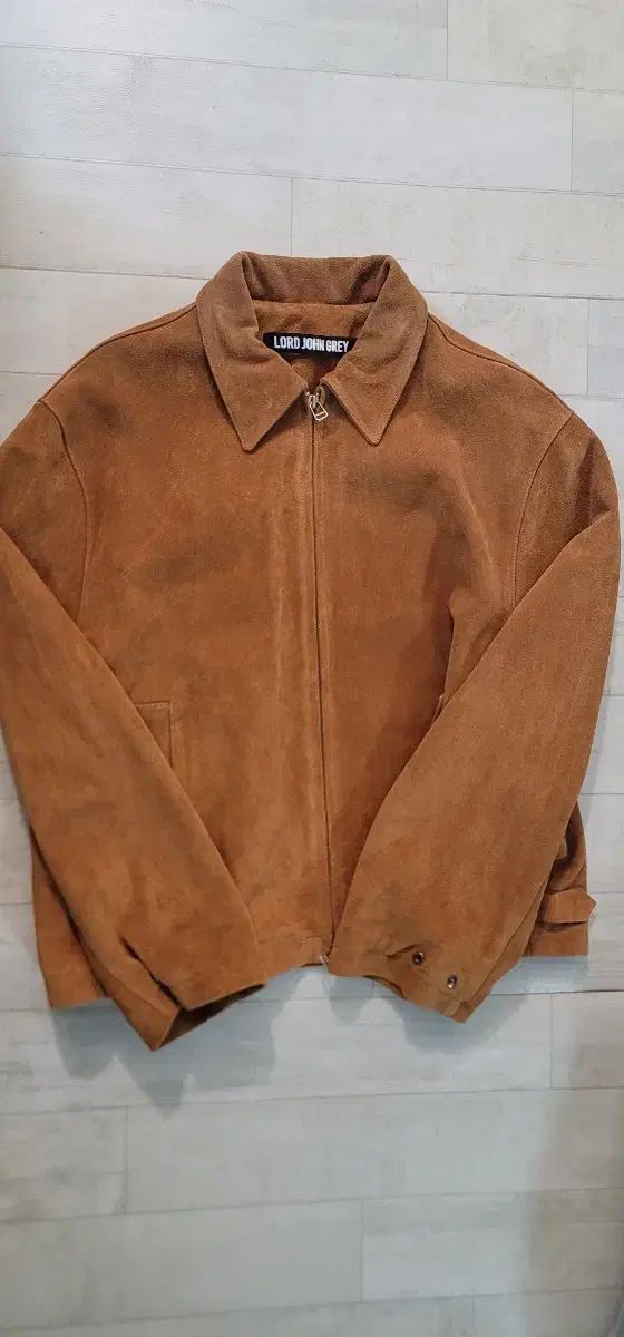 ロードジョン グレイ リー br リアル スウェード ドリズラージャケット M