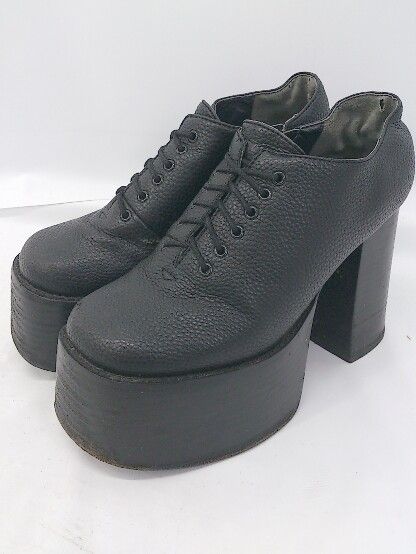 ◇ EMODA エモダ スクエアトゥ サイドジップ ヒール オックスフォード