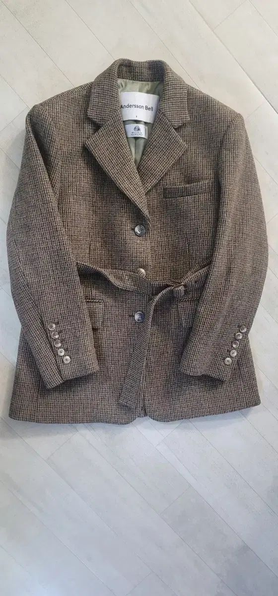 Kinloch Anderson ウィメンズ チャルウールツイード CHECK ブレーザー S