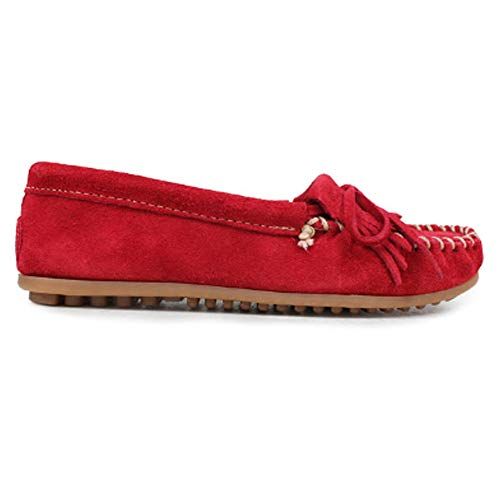 ミネトンカ モカシン KILTY SUEDE MOC キルティ スエード ハードソール レディース min kiltysm RED US 9 26 0 cm 並行輸入品 m