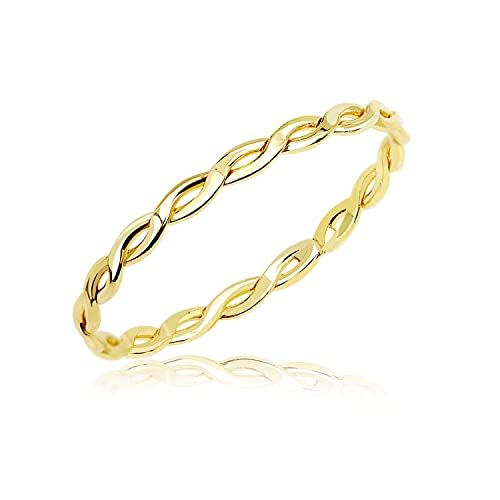 ララクリスティー レディース リング 指輪 ブリオン ウェーブ 地金 K 18 18金 ゴールド lr 56 0005 yg 13 m