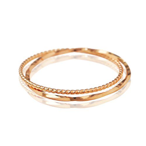 ディーヴァス ピンキーリング 18金 リング k 18 ピンクゴールド 指輪 レディース 5号 6号 2連 スパイラル m