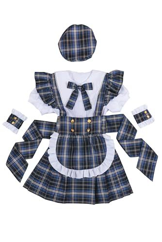 クリアストーン Clearstone リリカルパレット コスプレ アイドルチェックメイド レディース ネイビーpo