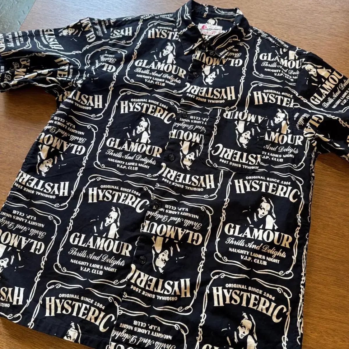 HYSTERIC GLAMOUR ヒステリックグラマー ウイスキー ラベル シャツ