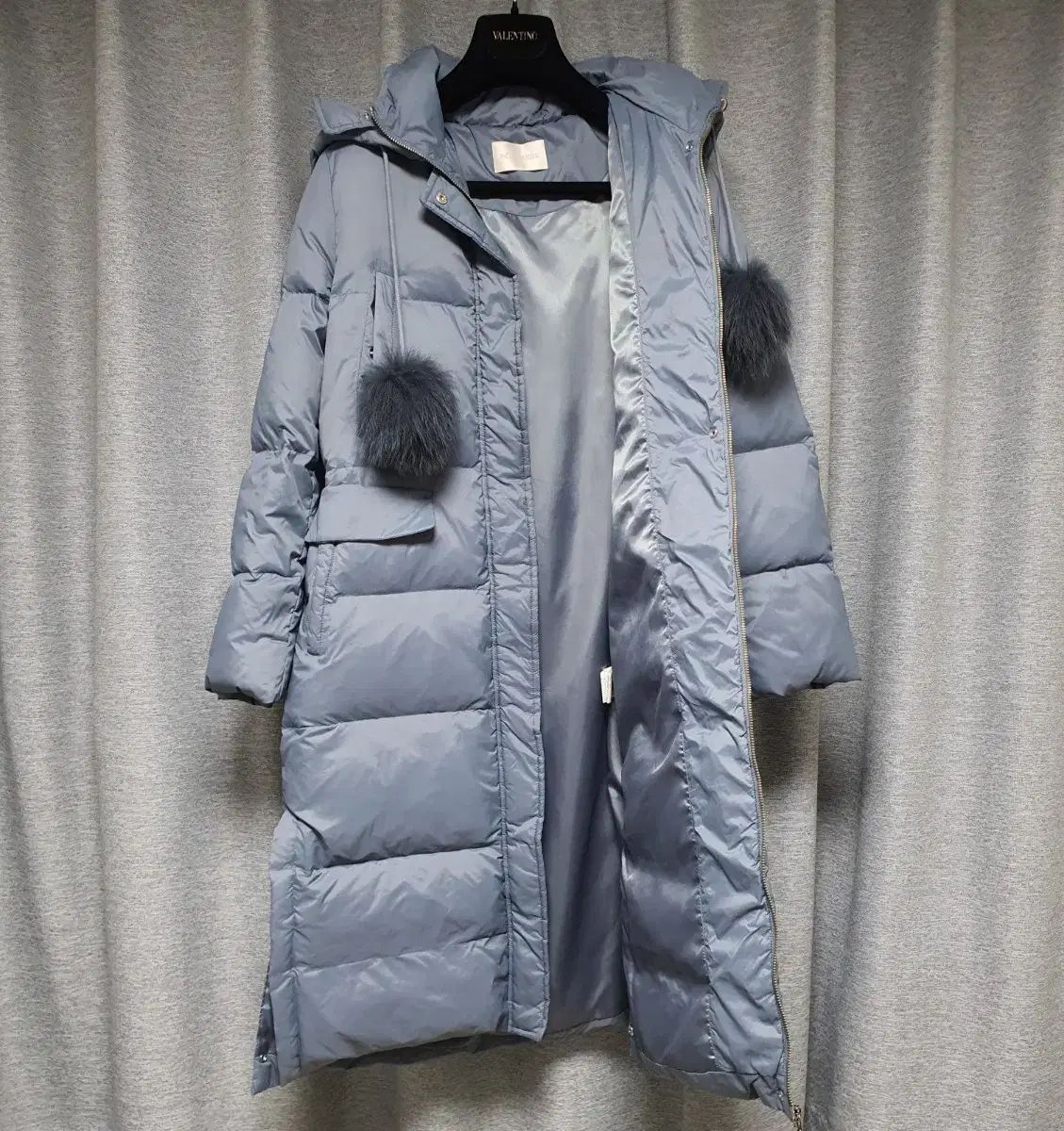 enc studios イーエヌシー グース100 グースダウン フード ポンポン ハーフダウンジャケット ロング丈 s m