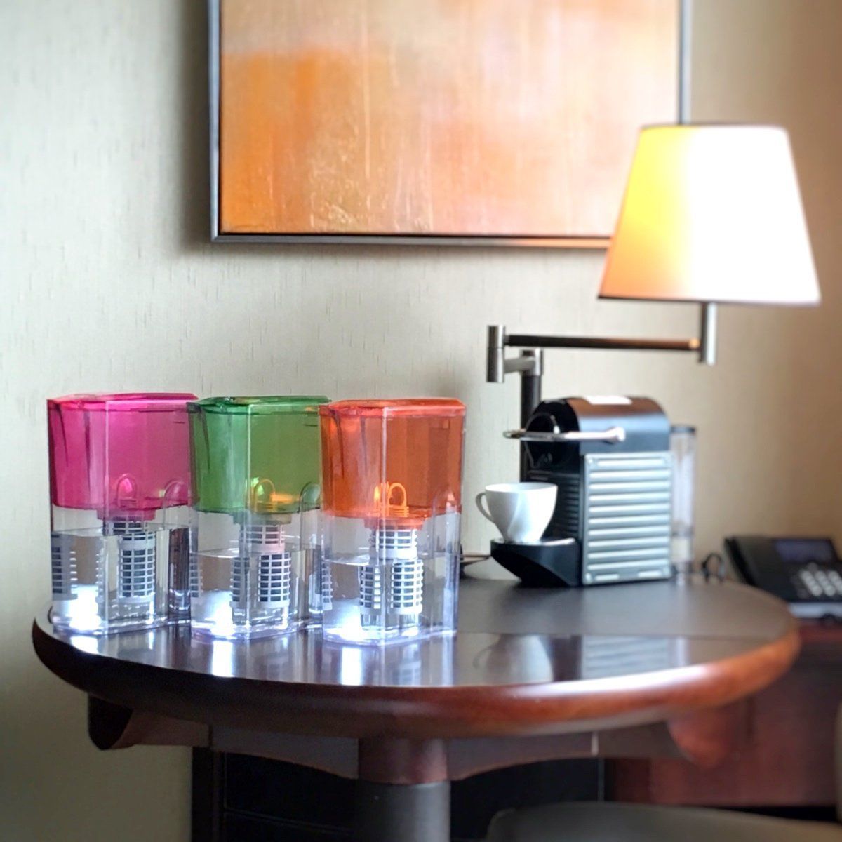 ガイアの水135 ポット型浄水器 カートリッジ付 オレンジ