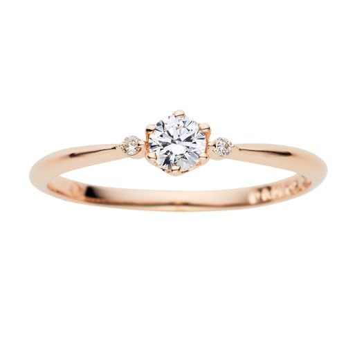 ヴイエー ヴァンドーム青山 リング シルバー925 ダイヤモンド 0 01 ct キュービックジルコニア ピンクゴールドメッキ 9号 m